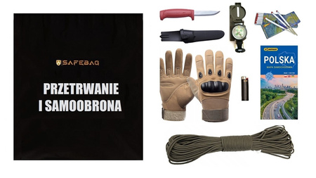 Plecak ewakuacyjny z wyposażeniem MINI - czarny