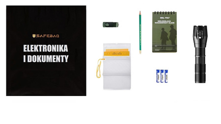 Plecak ewakuacyjny z wyposażeniem MINI - czarny