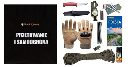 Plecak ewakuacyjny z wyposażeniem OPTI - czarny