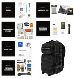 Plecak ewakuacyjny z wyposażeniem MINI - czarny