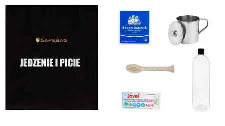 Plecak ewakuacyjny z wyposażeniem MINI - czarny